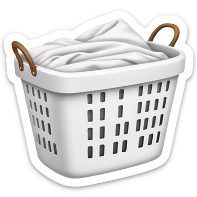 laundry white clothes in a basket sticker