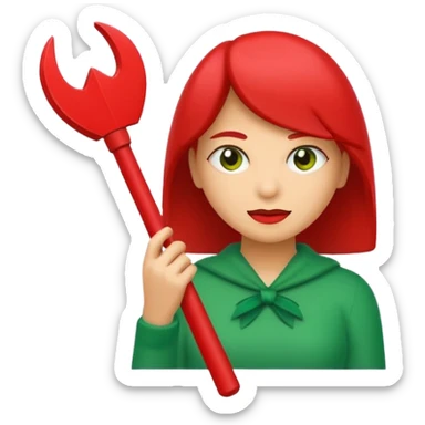 Tag vermelha com uma flecha pra cima verde do lado sticker