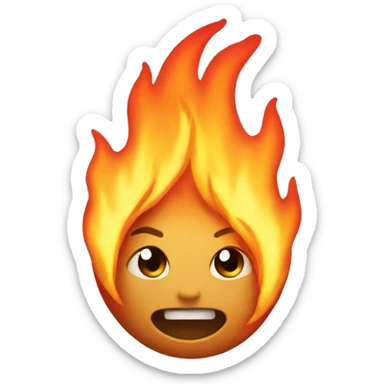 fire on fire sticker