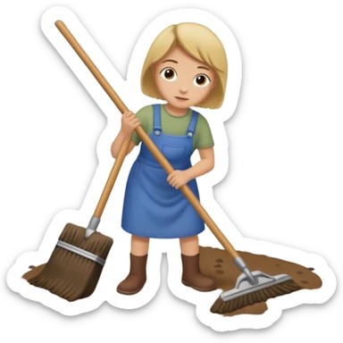 sweeping shit under the carpet sticker