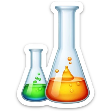 elaborate alchemy chemistry beaker set sticker