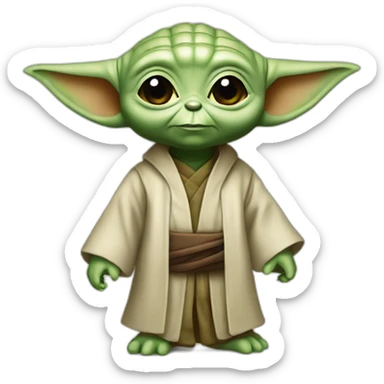 Bébé Yoda qui boit de l'alcool sticker