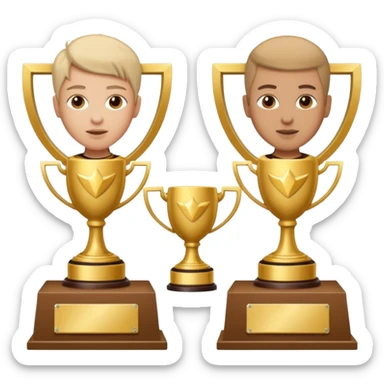 Versus / Duel : deux joueurs + VS, trophée/podium, ou deux écrans avec même objectif. sticker