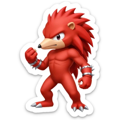 Sonic the hedgehog: Knuckles the echidna sticker