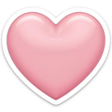 Corazón rosa claro sticker