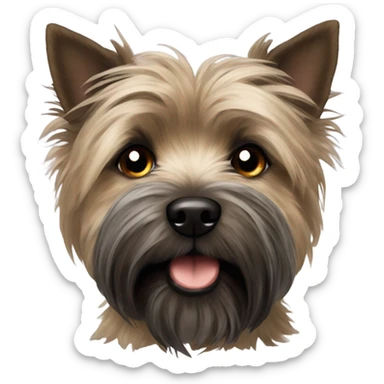 Cairn terrier with brindle fur sticker