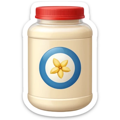 vanilla protein powder jar labeled vanilla picture icon sticker