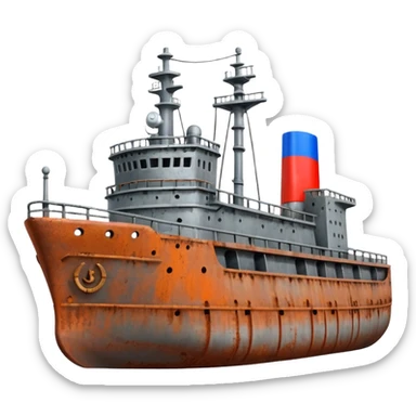 generate a realistic russian ship sticker
