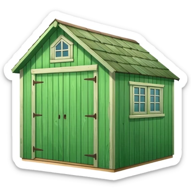 Green shed sticker