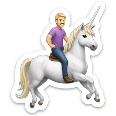 Gary keller riding a unicorn sticker