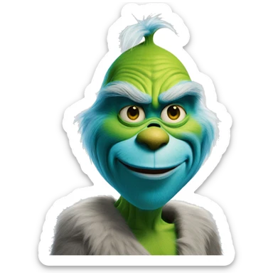 The grinch but blue and he’s going to get knee surgery tomorrow  sticker