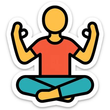 persona haciendo yoga sticker