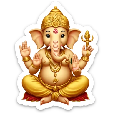 a ganesh sticker classic out lines and peancle art sticker