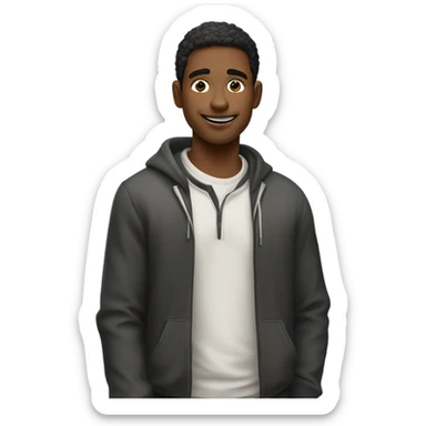 cool guy with cigarette outdoors sticker