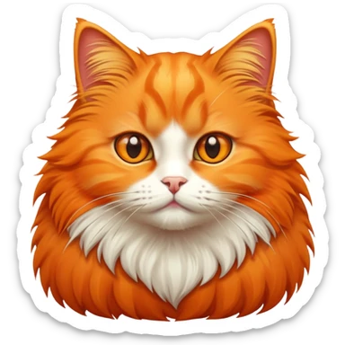 tangerine cat sticker