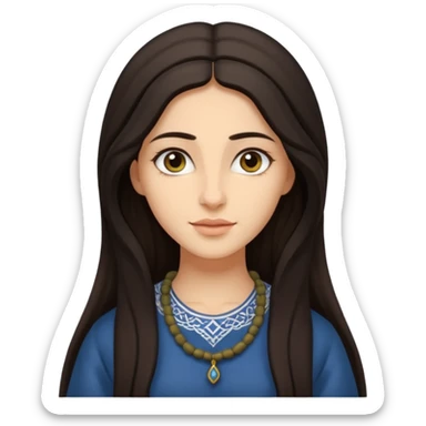 jewish women young ancient Judea, long hair modest sticker