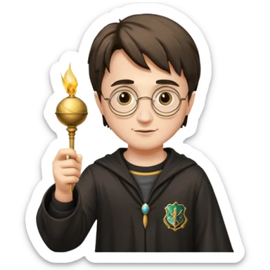 Harry Potter holding golden snitch  sticker