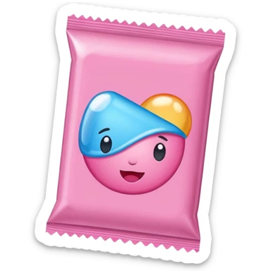 bubble gum packet sticker