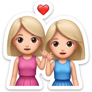 Girl and girl  sticker