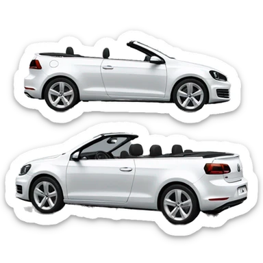 vw golf 6 cabriolet white sticker