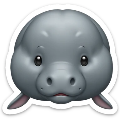 manatee emoji iphone style sticker