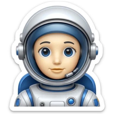 astonaut robot copilot sticker