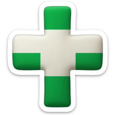 A cross between a heart and Nigerian flag  sticker