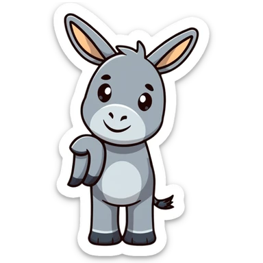 sad blue donkey sticker