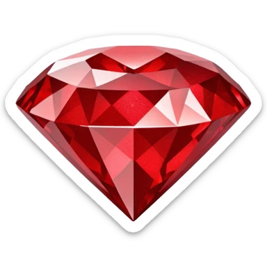 red glitter diamond sticker
