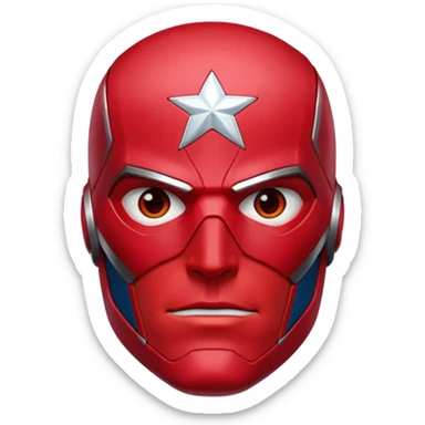 Vision marvel, red face from captain america: civil war sticker