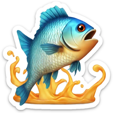 fish cooking a fish sticker
