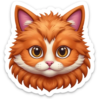 make a hyper realistic cute cat like mythical creature sticker