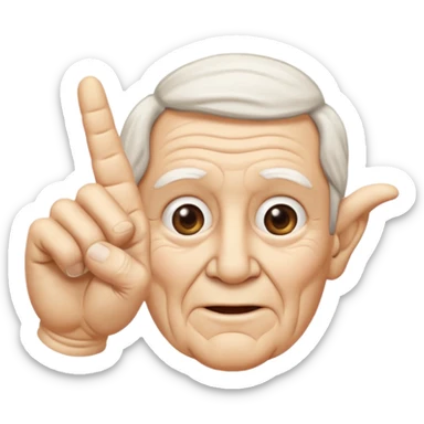 Three-finger salute sticker