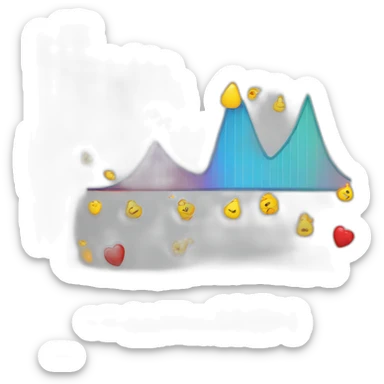 ascending graph with alerts sticker