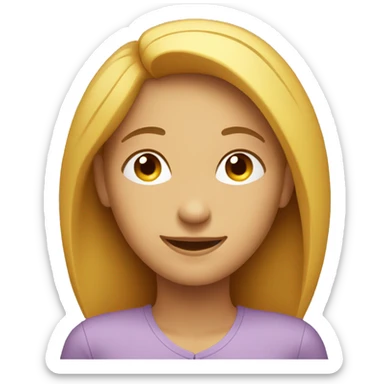 woman smiling with eyes closed and head turned to the left sticker