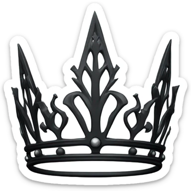 Black crown sticker