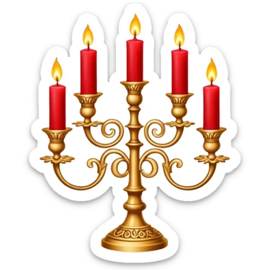 Candelabra red sticker