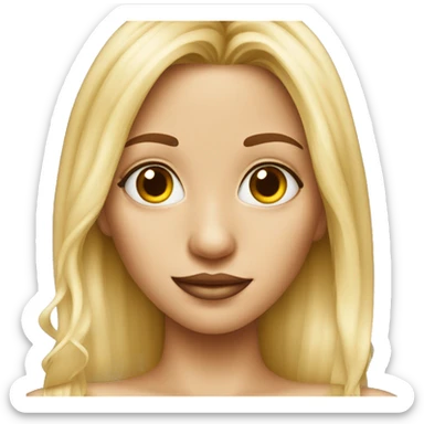 blonde girl with nose piercing sticker