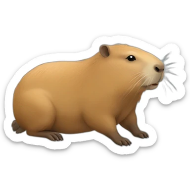 Capybara qui nage sticker