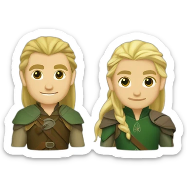 legolas and Gimlie sticker