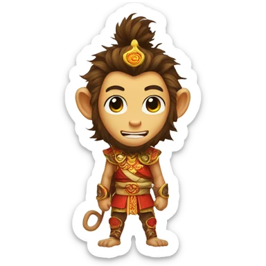 monkey king before he got he became a hero sticker