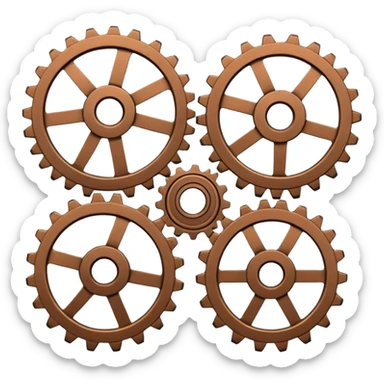 cog wheels sticker
