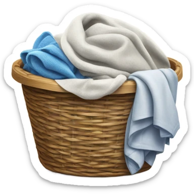 Launrdy Hamper filled with dirty clothing sticker