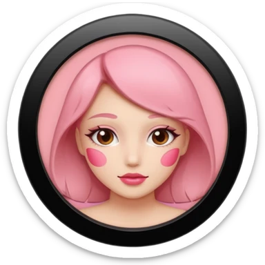 Pink blusher sticker