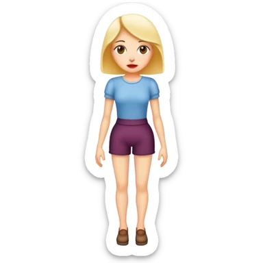 Weird woman full body sticker