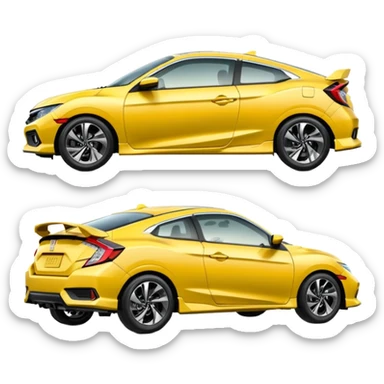 honda civic yellow sticker