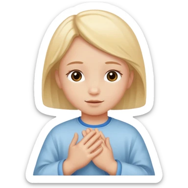 Niño abrazando a Dios sticker