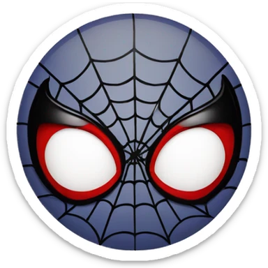 Spiderman face  round sticker