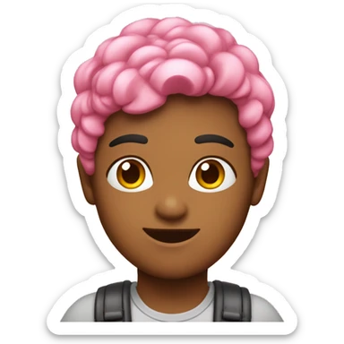 Coração rosa com faixa sticker