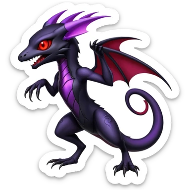 Shiny Epic Badass Gothic Dark Noibat-Salandit-Darkrai-Hybrid sticker